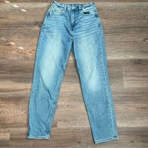 American Eagle Stretch Classic Blue Mom Jeans Straight Size 2 Regular